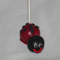 Lady bug cake pops