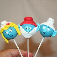 Smurfs cake pops