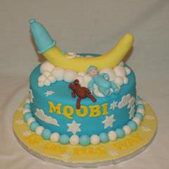 babyshower moon cake