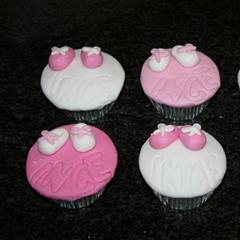 Baby Bootie Babyshower Cupcakes