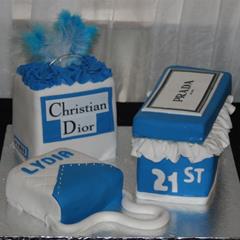 21st Blue Dior & Prada Cake