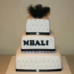 21st Black & White Bling Cake