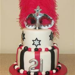 21st Masquerade Ball Cake