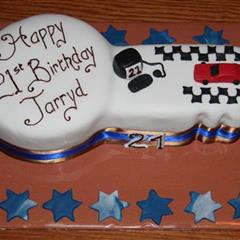 21st Birthday Key Cake