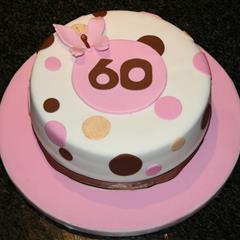 60th Polka Dot Cake