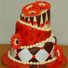 3 tier Gerbera Cake