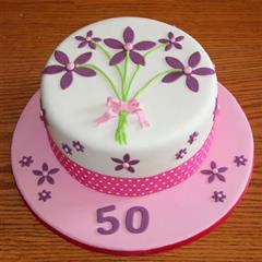 50th Flower Cake