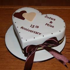 Heart Anniversary Cake