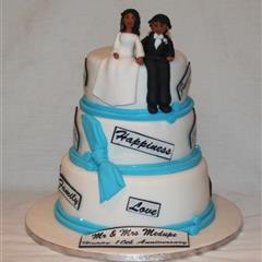 3Tier Happiness & Love Anniversary Cake
