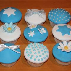 Happy Boy Christening Cupcakes