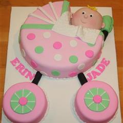 baby pram babyshower cake