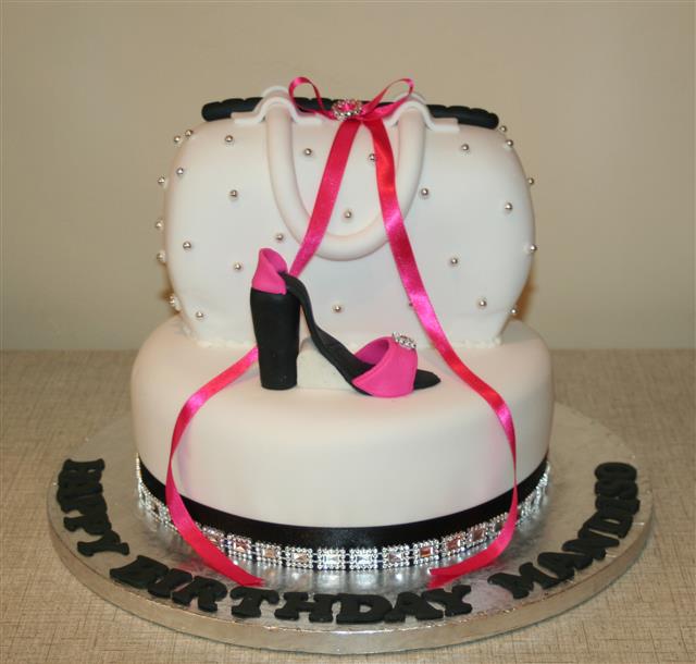 21st Handbag & Shoe Bling Cake